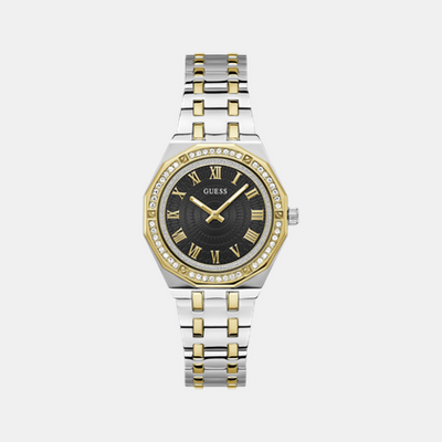 Desire Women Quartz Black Dial Analog Stainless Steel Watch GW0770L4