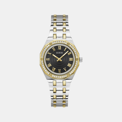 Desire Women Quartz Black Dial Analog Stainless Steel Watch GW0770L4