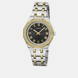 Desire Women Quartz Black Dial Analog Stainless Steel Watch GW0770L4