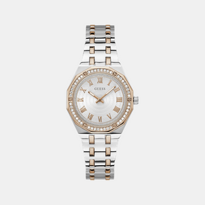 Desire Women Quartz White Dial Analog Stainless Steel Watch GW0770L5