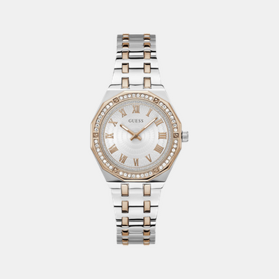 Desire Women Quartz White Dial Analog Stainless Steel Watch GW0770L5