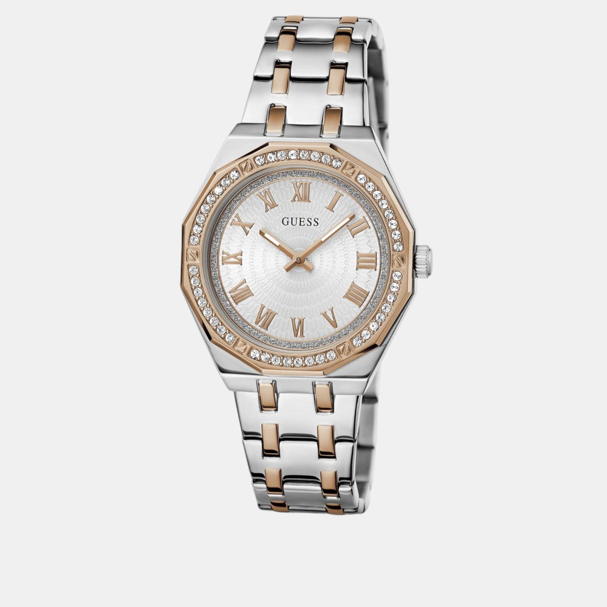 Desire Women Quartz White Dial Analog Stainless Steel Watch GW0770L5