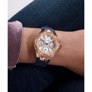 Envy Women Quartz White Dial Multi-Function Silicone Watch GW0774L3