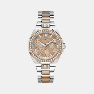 Guess Trend Women Quartz Rose Gold Dial Multi-Function Stainless Steel Watch GW0777L3