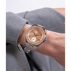 Guess Trend Women Quartz Rose Gold Dial Multi-Function Stainless Steel Watch GW0777L3