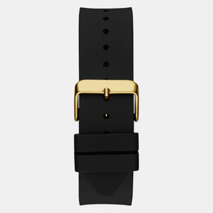 Badge Men Quartz Black Dial Analog Silicone Watch GW0781G4