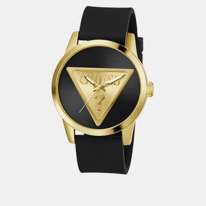 Badge Men Quartz Black Dial Analog Silicone Watch GW0781G4