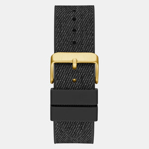 Dress Men Quartz Black Dial Multi-Function Silicone Watch GW0786G1