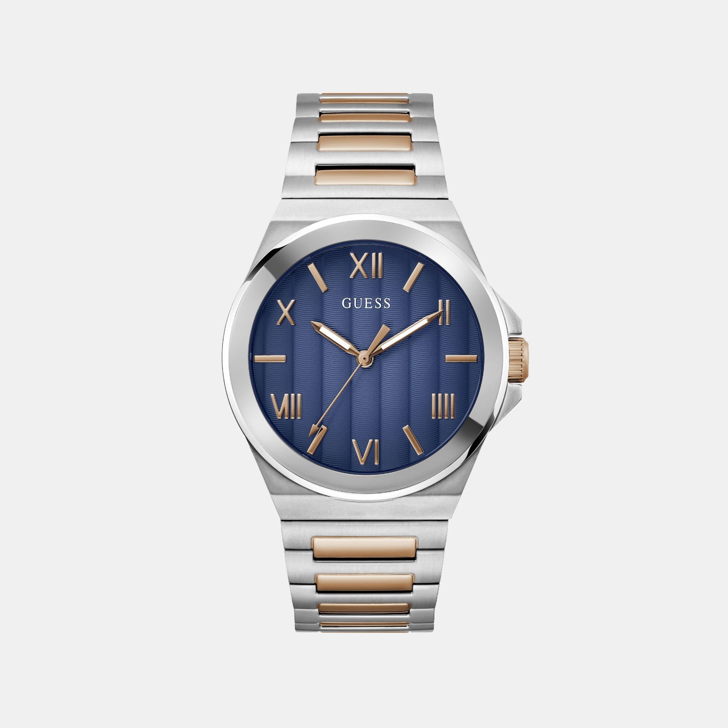 Dress Men Quartz Blue Dial Analog Stainless Steel Watch GW0789G4