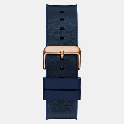 Dress Men Quartz Blue Dial Multi-Function Silicone Watch GW0791G2