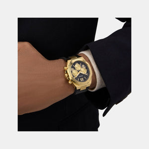 Dress Men Quartz Black Dial Multi-Function Silicone Watch GW0791G3