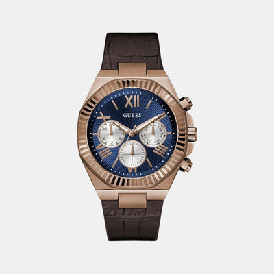 Equity Men Quartz Blue Dial Multi-Function Leather Watch GW0791G4