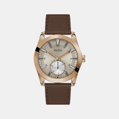 Greyson Men Quartz Grey Dial Multi-Function Leather Watch GW0793G3