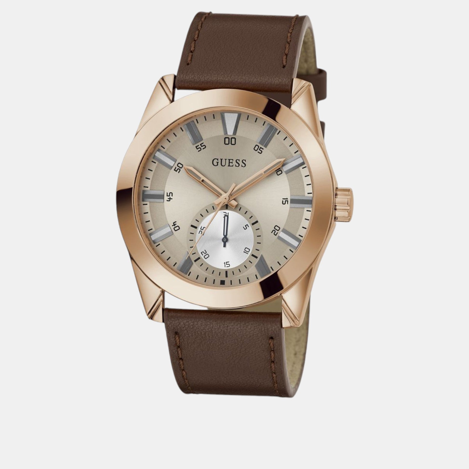Greyson Men Quartz Grey Dial Multi-Function Leather Watch GW0793G3