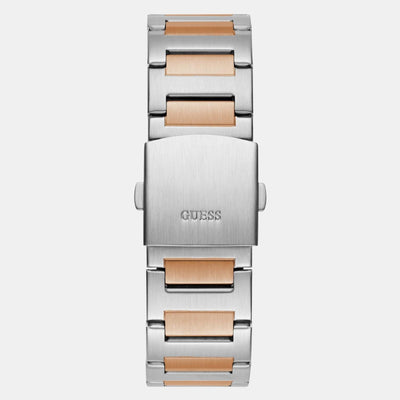 Dress Men Quartz Grey Dial Multi-Function Stainless Steel Watch GW0795G2
