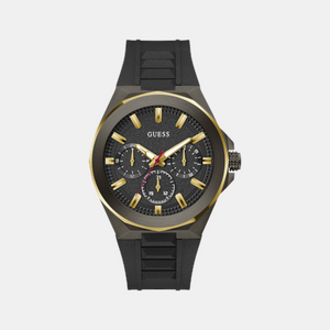 Dashboard Men Quartz Black Dial Multi-Function Silicone Watch GW0799G1