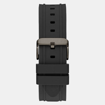 Dashboard Men Quartz Black Dial Multi-Function Silicone Watch GW0799G1