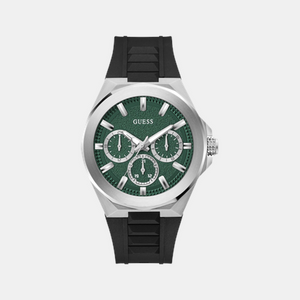 Dashboard Men Quartz Green Dial Multi-Function Silicone Watch GW0799G3