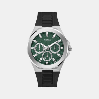 Dashboard Men Quartz Green Dial Multi-Function Silicone Watch GW0799G3