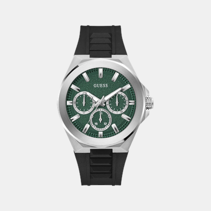 Dashboard Men Quartz Green Dial Multi-Function Silicone Watch GW0799G3