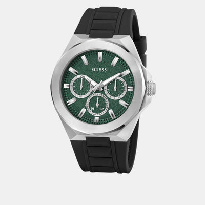Dashboard Men Quartz Green Dial Multi-Function Silicone Watch GW0799G3