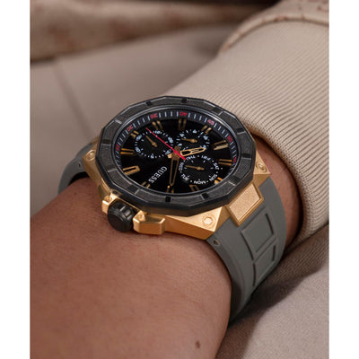 Guess Sport Men Quartz Black Dial Multi-Function Silicone Watch GW0803G1
