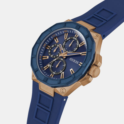 Guess Sport Men Quartz Blue Dial Multi-Function Silicone Watch GW0803G2