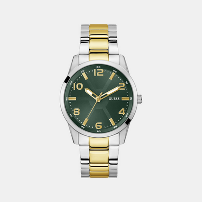 Guess Sport Men Quartz Green Dial Analog Stainless Steel Watch GW0804G4