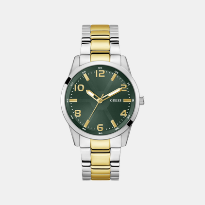 Guess Sport Men Quartz Green Dial Analog Stainless Steel Watch GW0804G4