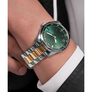 Guess Sport Men Quartz Green Dial Analog Stainless Steel Watch GW0804G4