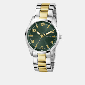 Guess Sport Men Quartz Green Dial Analog Stainless Steel Watch GW0804G4