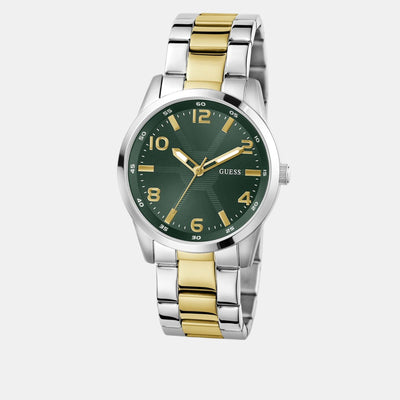 Guess Sport Men Quartz Green Dial Analog Stainless Steel Watch GW0804G4