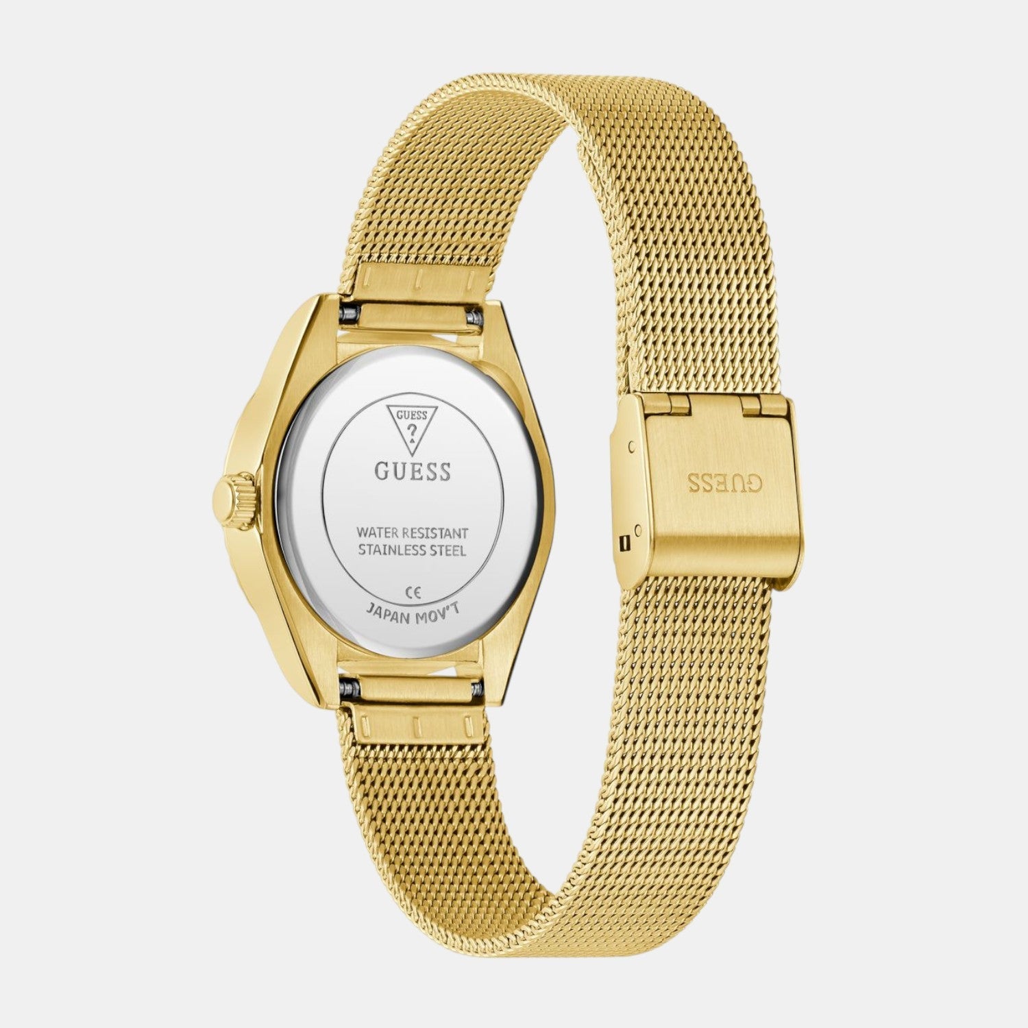 Guess Dress Women Quartz Champagne Dial Analog Mesh Watch GW0842L2