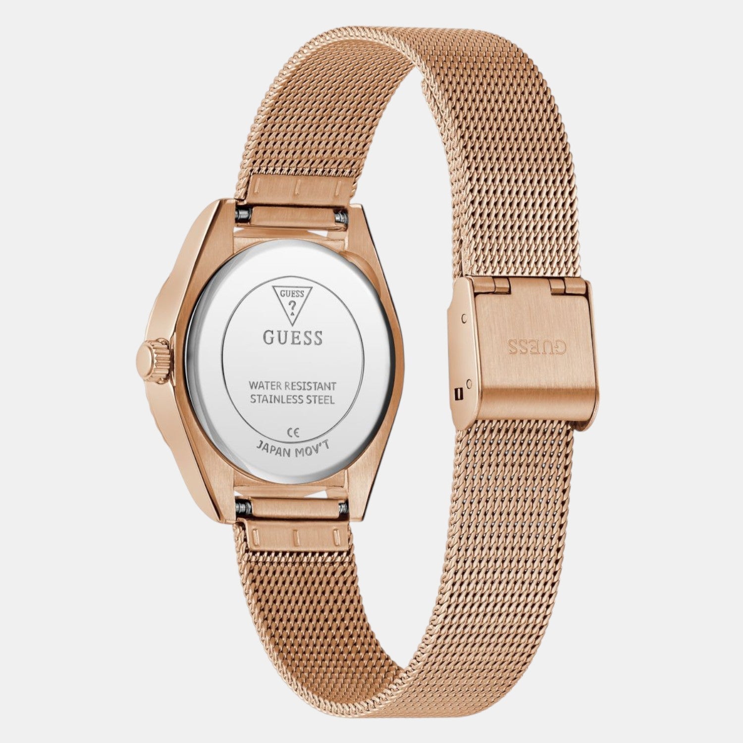 Guess Dress Women Quartz Rose Gold Dial Analog Mesh Watch GW0842L3