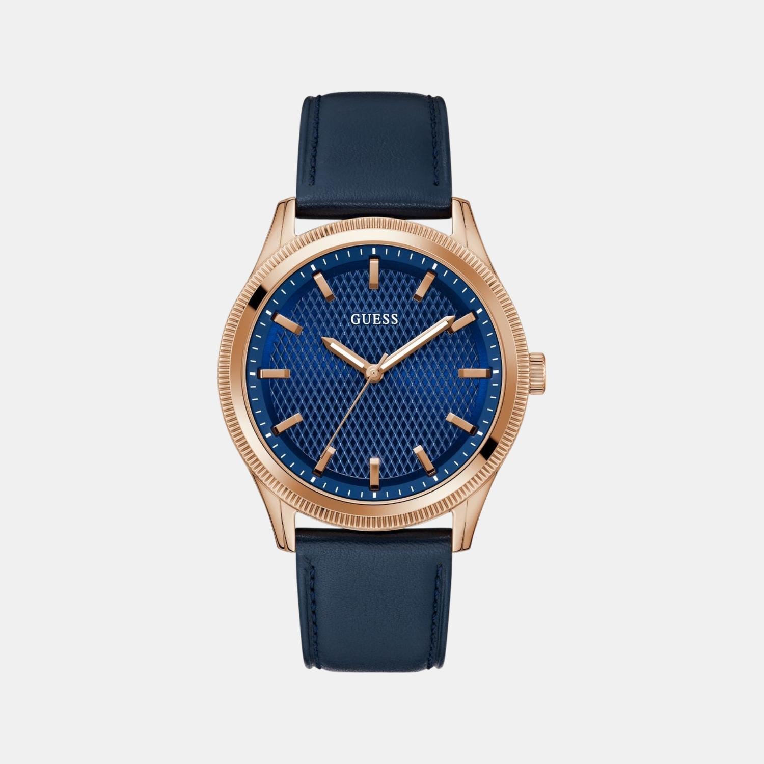 Guess Dress Women Quartz Blue Dial Analog Leather Watch GW0846G2