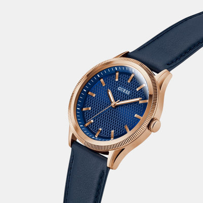 Guess Dress Women Quartz Blue Dial Analog Leather Watch GW0846G2