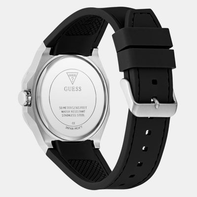 Guess Dress Men Quartz Green Dial Analog Silicone Watch GW0850G1