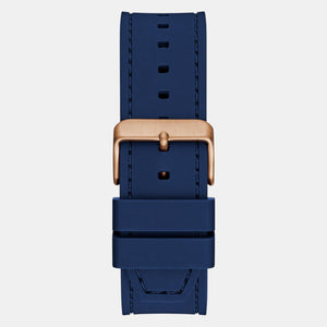 Guess Dress Men Quartz Blue Dial Analog Silicone Watch GW0850G3