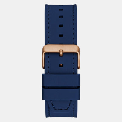 Guess Dress Men Quartz Blue Dial Analog Silicone Watch GW0850G3