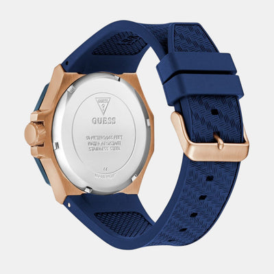 Guess Sport Men Quartz Blue Dial Multi-Function Silicone Watch GW0853G3