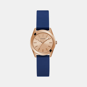 Dress Women Quartz Rose Gold Dial Analog Silicone Watch GW0855L1