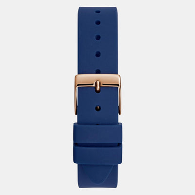 Dress Women Quartz Rose Gold Dial Analog Silicone Watch GW0855L1
