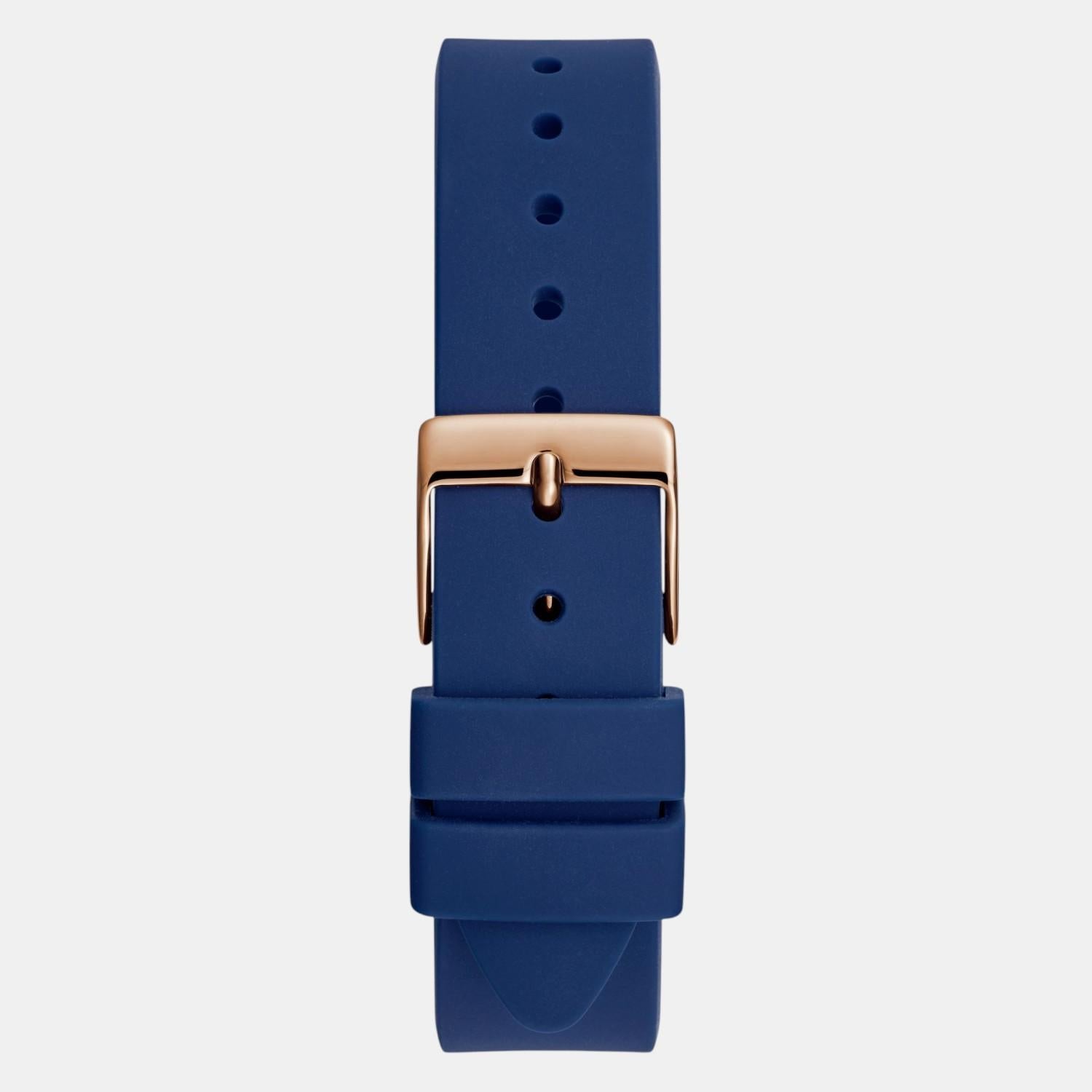 Dress Women Quartz Rose Gold Dial Analog Silicone Watch GW0855L1