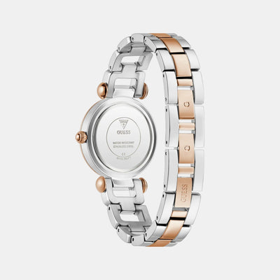 Guess Bejeweled Women Quartz Silver Dial Analog Stainless Steel Watch GW0869L2