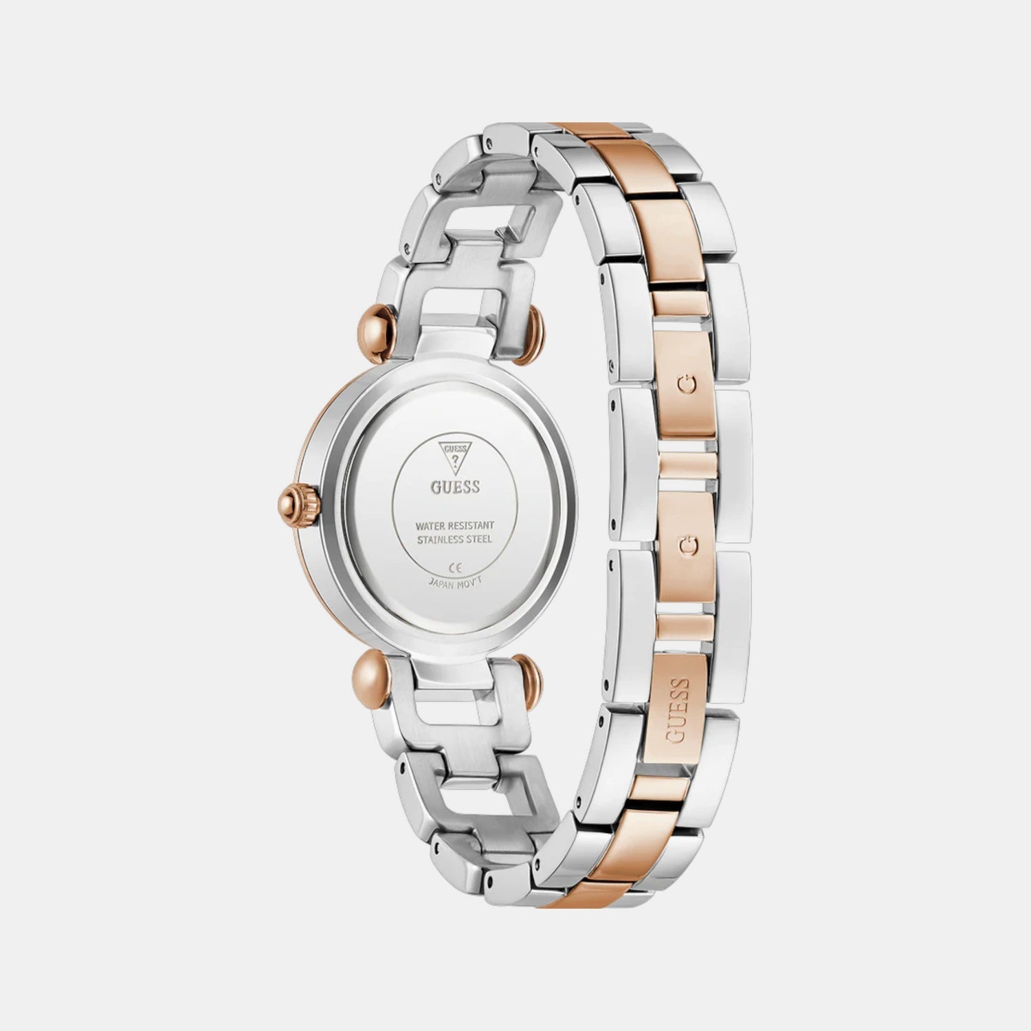 Guess Bejeweled Women Quartz Silver Dial Analog Stainless Steel Watch GW0869L2
