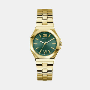 Guess Dress Women Quartz Green Dial Analog Stainless Steel Watch GW0873L2