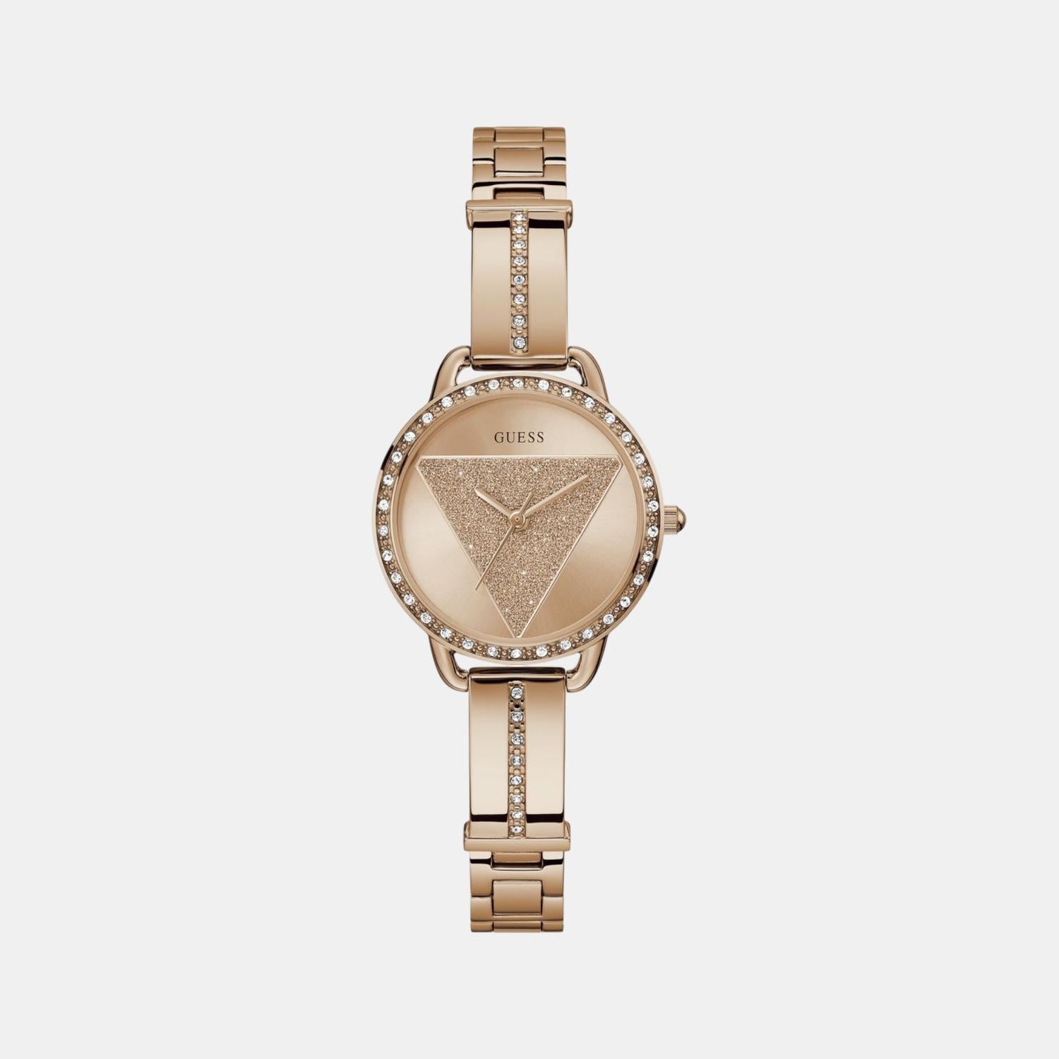 Guess Trend Women Quartz Rose Gold Dial Analog Stainless Steel Watch GW0914L3