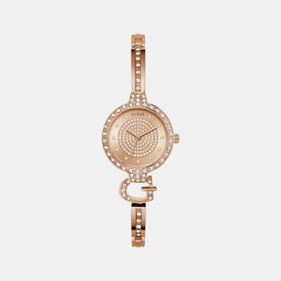 Giselle Women Quartz Rose Gold Dial Analog Recycled Steel Watch GW0929L3