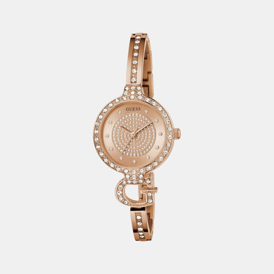 Giselle Women Quartz Rose Gold Dial Analog Recycled Steel Watch GW0929L3