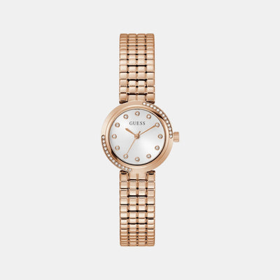 Clara Women Quartz White Dial Analog Recycled Steel Watch GW0930L3